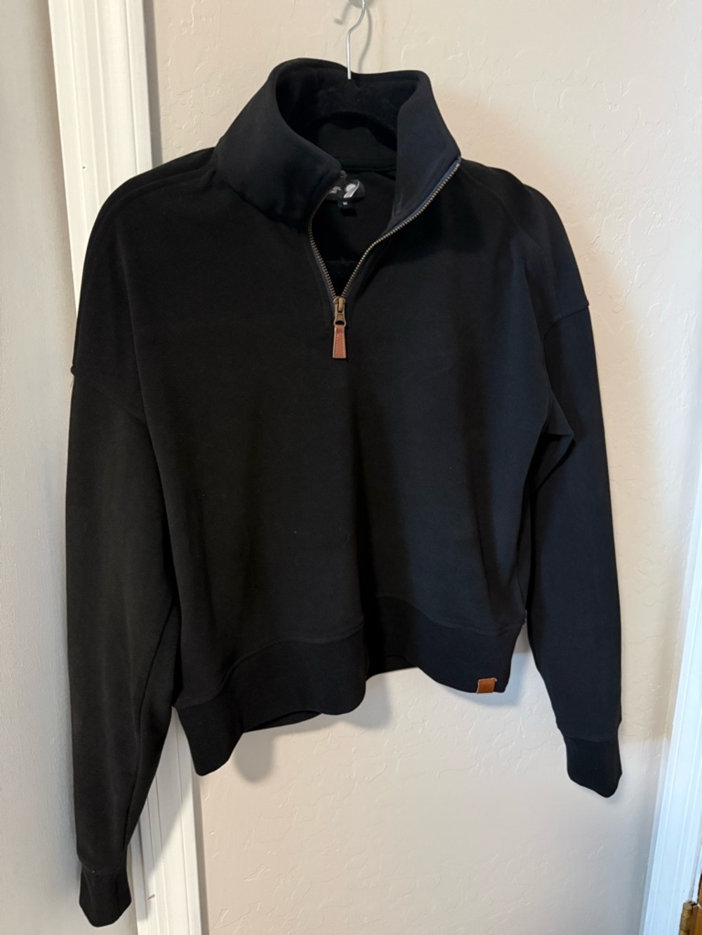 Fundamental Coast Black quarter zip  cropped